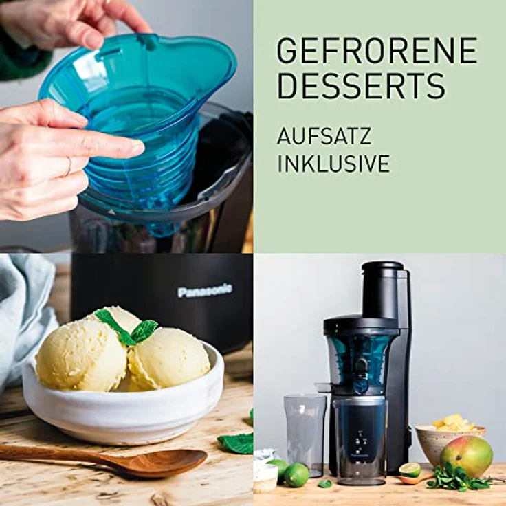 Panasonic Slow Juicer MJ-L700KXE (Entsafter Gemüse und Obst, Zitruspresse automatisch, Entsafter, Edelstahl, Kunststoff, 150 W, mattschwarz) – Bild 6