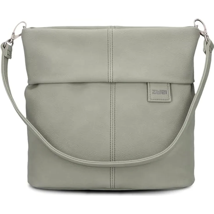 Zwei Mademoiselle.M Schultertasche 25 cm, elegante Umhängetasche für Damen, Schwarz – Bild 2