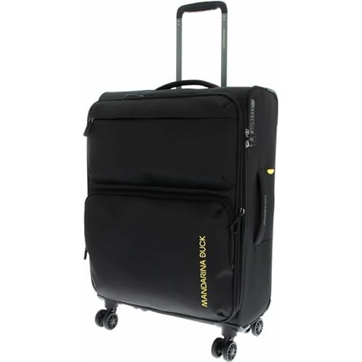 Mandarina Duck Zephyr Trolley MEDIUM EXP, Trolley in 3D-Effekt-Textil, mit TSA-Schloss, blau – Bild 1