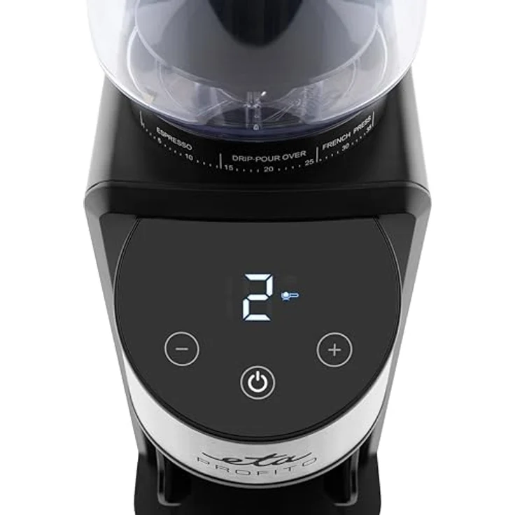 ETA Kaffeemühle Profito I 200 W I Kapazität 250 g I Display I 35 Mahlgrade I Konischen Mahlsteine I 16 Mahlgrade I Timer I Einstelbar Kaffeemenge 1-12 Tassen I einfache Reinigung – Bild 6
