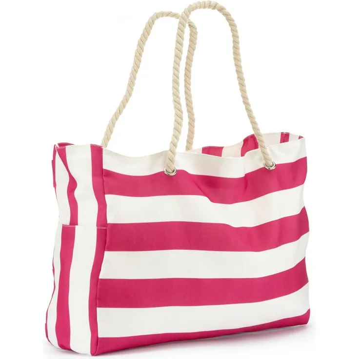 Vivance Shopper Strandtasche, faltbare Tragetasche aus Baumwolle, Innentasche mit Reißverschluss, vegan