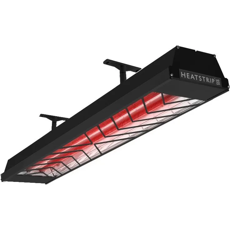 HEATSTRIP Max Black, Elektrische Terrassenheizung 2400 Watt, wetterfest, für Innen- und Außenbereiche