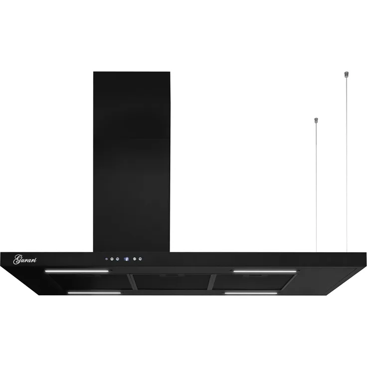 Gurari GCH 793.R Diamond Eco BL, 116 cm Dunstabzugshaube in Schwarz mit hoher Absaugleistung und energieeffizientem Betrieb