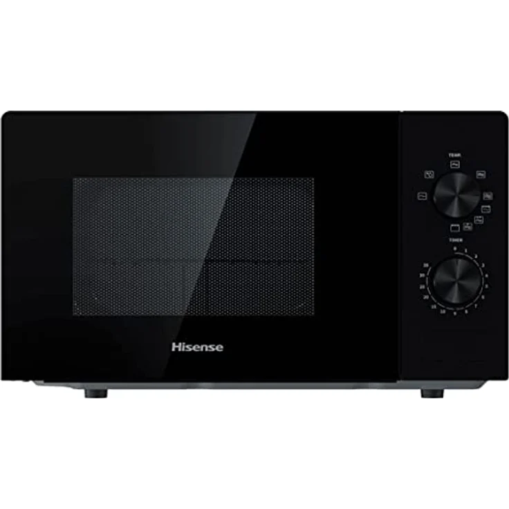 Hisense H20MOBP1G Mikrowelle mit Grill, Fassungsvermögen 20 l, 700 W Leistung, 900 W Grill, 5 Stufen, Timer 30 Min, Auftaumodus, Griff, Schwarz – Bild 1