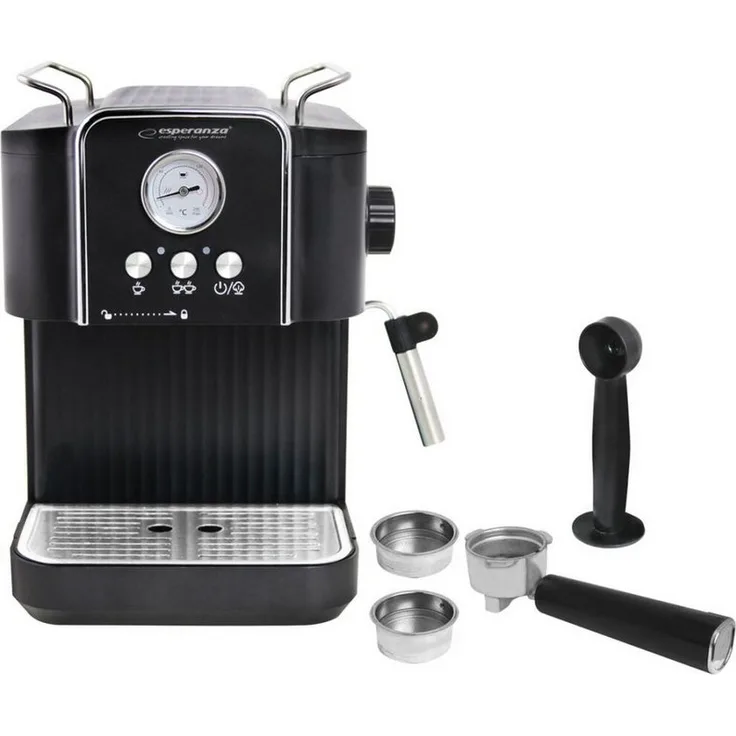 Esperanza Excelsa Kolbenkaffeemaschine, 1,8 Liter, Edelstahlfilter, hitzebeständiges Glas, French-Press-Prinzip
