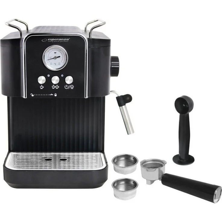 Esperanza Excelsa Kolbenkaffeemaschine, 1,8 Liter, Edelstahlfilter, hitzebeständiges Glas, French-Press-Prinzip