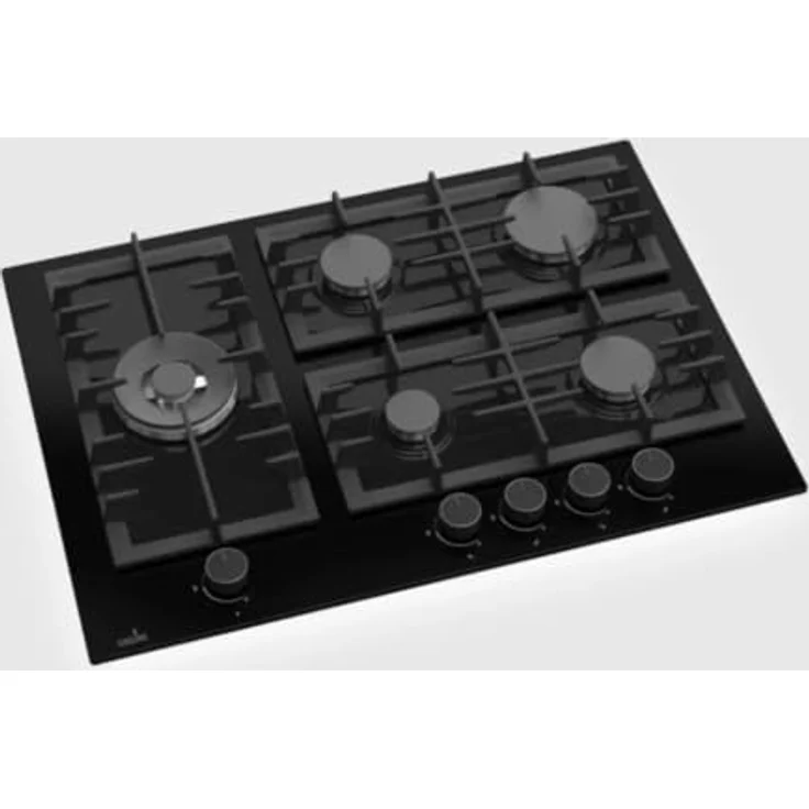 Gasline Herdset GB850-FIX, Gas-Einbaubackofen 69L Umluft + GAG70GLG 70 cm Gaskochfeld, Schwarz Glas, 5 Brenner, WOK-Brenner, A-Energieeffizienz – Bild 4