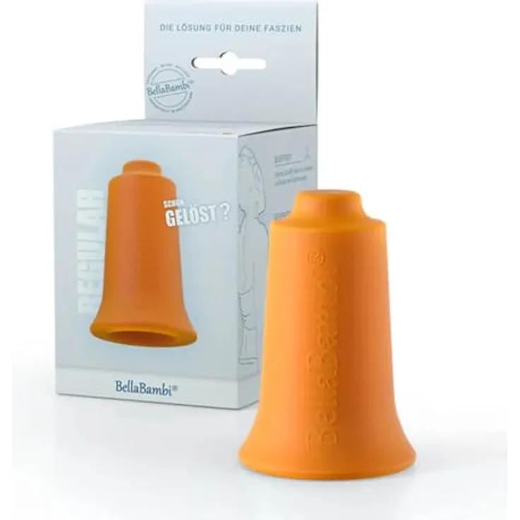 BellaBambi original Schröpfglas | hautverträgliche Schröpf-Cups für vielseitige Faszien-Massage | Cupping Made in Germany - Regular Intensität, Orange