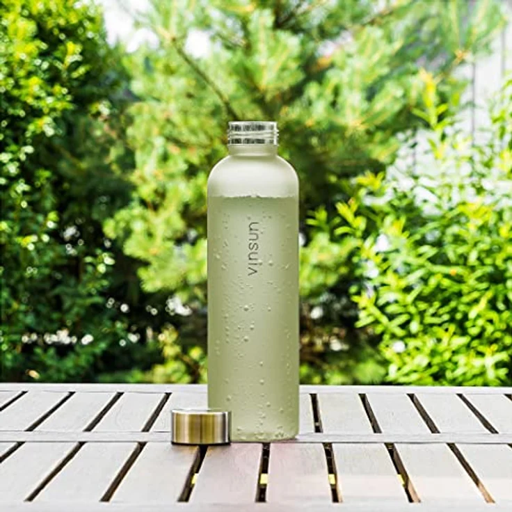 VINSUN Trinkflasche 650ml grün - wiederverwendbar, Kohlensäure geeignet, BPA frei, Tritan - nachhaltige Getränke Flasche für Sport, Outdoor, Schule, Uni, Fahrrad, Büro, Gym – Bild 4