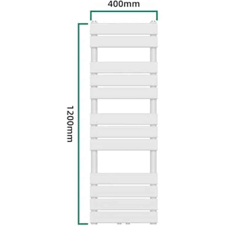 Neu.Haus Voss, Handtuchheizkörper, Weiss, 120x40cm, 528 W Heizleistung, 12 Lamellen – Bild 5