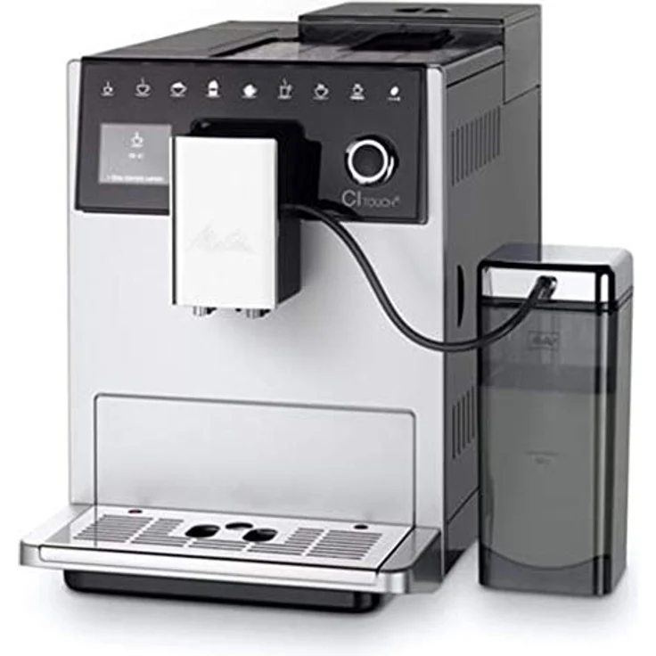 Melitta CI Touch F630-101 Kaffeevollautomat mit Milchsystem, Flüsterleises integriertes Mahlwerk, One Touch Funktion, 10 Kaffeevariationen, TFT-Farbdisplay, silber – Bild 2