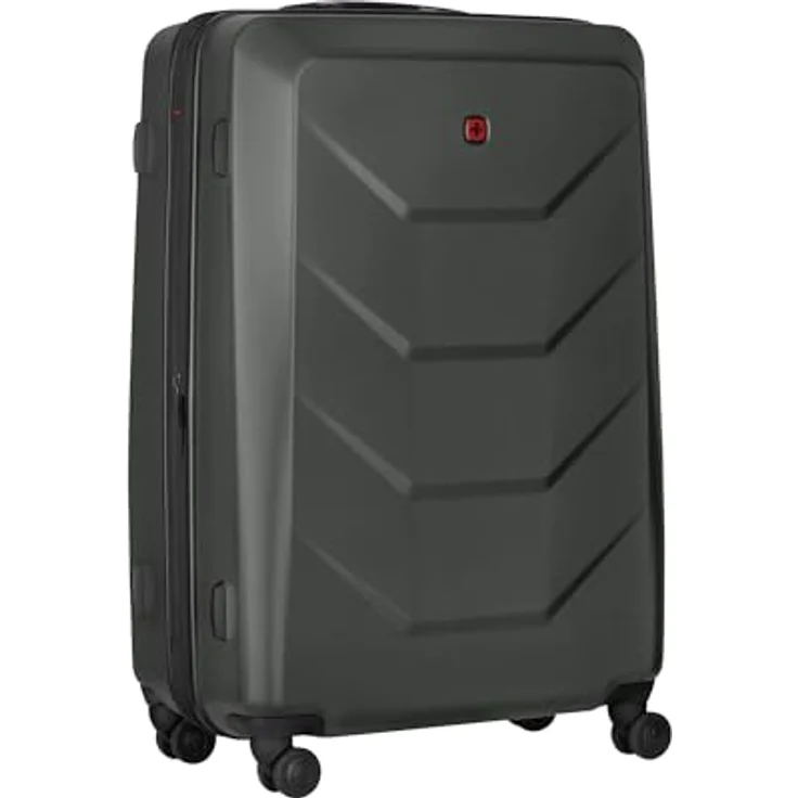 WENGER Prymo Large Hartschalenkoffer, erweiterbar, 93 (107) l, Sicherheitsschloss, anthrazit, mit 4 Rollen und komfortablem Trolley-Griff – Bild 1