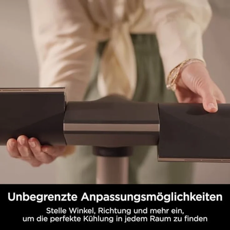Shark TurboBlade TF200SEU, flügelloser Turmventilator mit Hochgeschwindigkeitssystem, 10 Geschwindigkeiten, 180° Oszillation, Fernbedienung, leise, Farbe Holzkohle – Bild 4