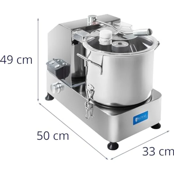 Royal Catering Gemüseschneider 12L Edelstahl Gastro, 2000 W, Profi-Tischcutter mit 1.200 Watt Leistung – Bild 7