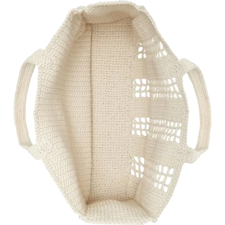 Vivance Shopper Strandtasche, Häkel-Design mit Paillettendetails, viel Stauraum für Stadtbummel und Urlaub – Bild 3