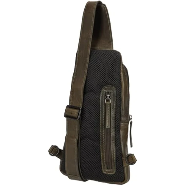 Greenburry Newport Umhängetasche aus 100% Leder, 33 cm, grün – Bild 2