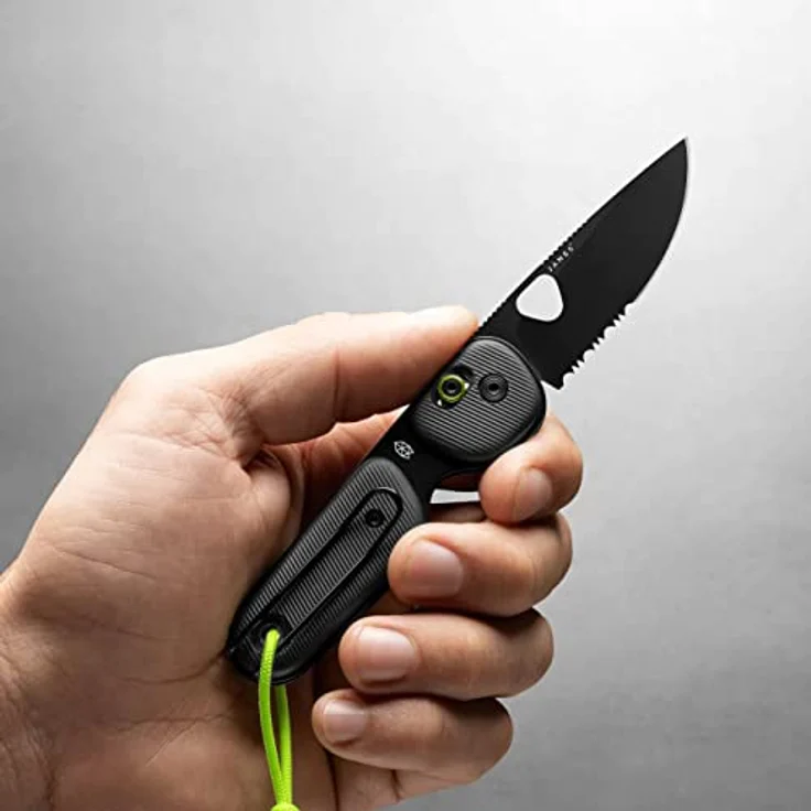The James Brand The Redstone Taschenmesser mit Gezackter Klinge aus Klingenstahl Sandvik 12C27 in der Farbe Black-Black, Klingenlänge: 6.3 cm, Gesamtlänge geöffnet: 15.6 cm, KN118165-01 – Bild 4