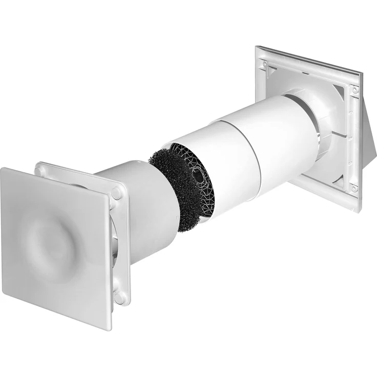 Awenta Ventilatorkombigerät Lüftungsanlage zur Wärmerückgewinnung HRV100P, Einzelraum-Lüftungsanlage mit 2 Stufen, weiß