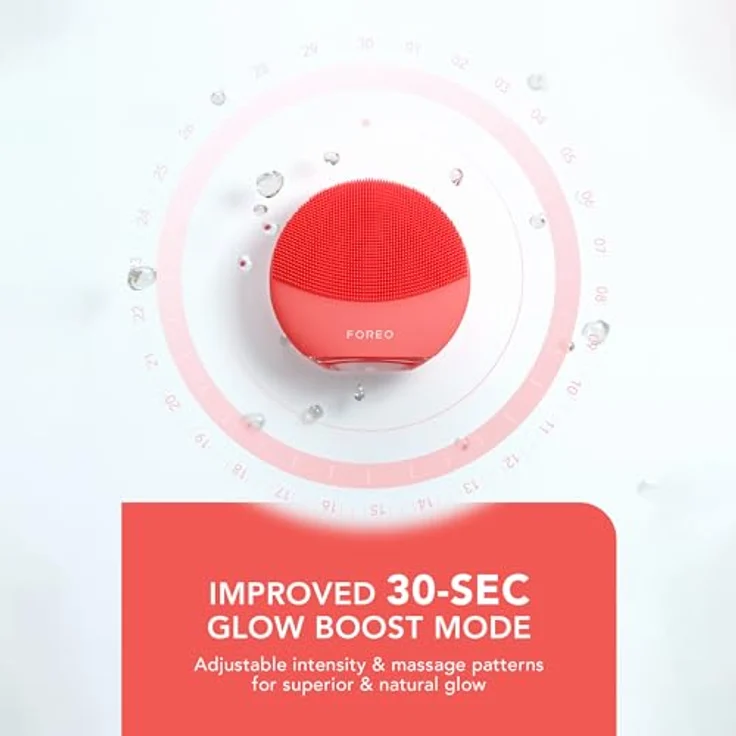 FOREO LUNA™ 4 mini Coral, Gesichtsreinigungsbürste mit 8.000 T-Sonic™ Pulsationen, zweiseitiger Anwendung und 30-sekündigem Glow-Boost-Modus – Bild 6