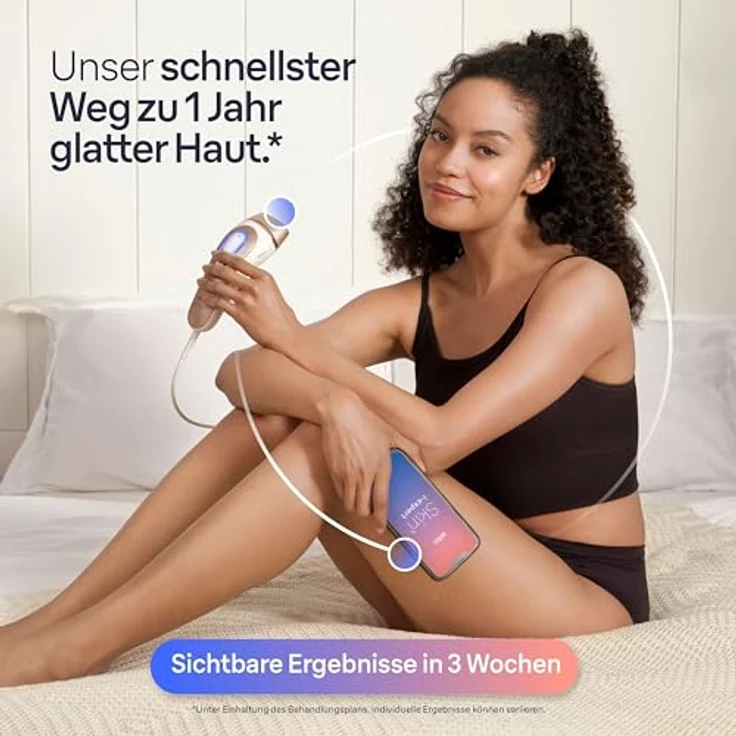 Braun Smart IPL Skin i·expert, Haarentfernung für zu Hause, Gratis App, Aufbewahrungstasche, Venus Rasierer, 4 Aufsätze, PL7387 – Bild 2