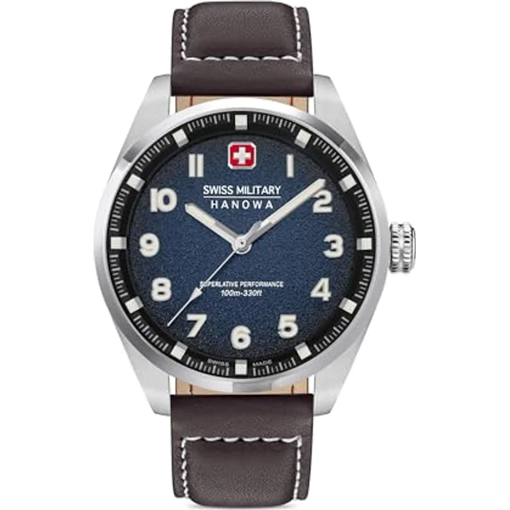 Swiss Military Hanowa Herren Analog Schweizer Quarzwerk Uhr mit Leder Armband SMWGA0001502 – Bild 1