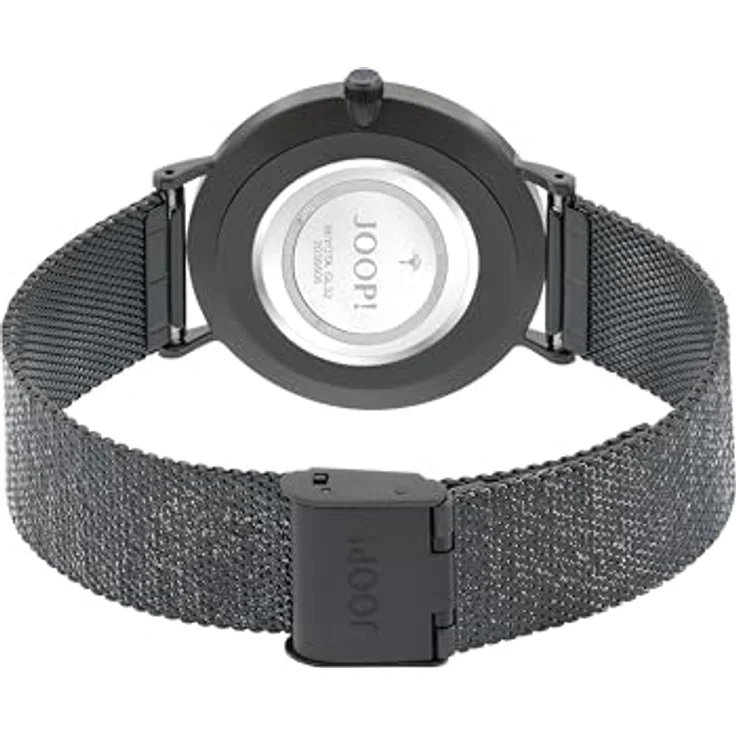 JOOP! Damen Armbanduhr Quarzuhr Analog, Edelstahl Armband, Regenbogenfarbenes Ziffernblatt, Schwarz, 5 bar Wasserdicht, 2036606 – Bild 3