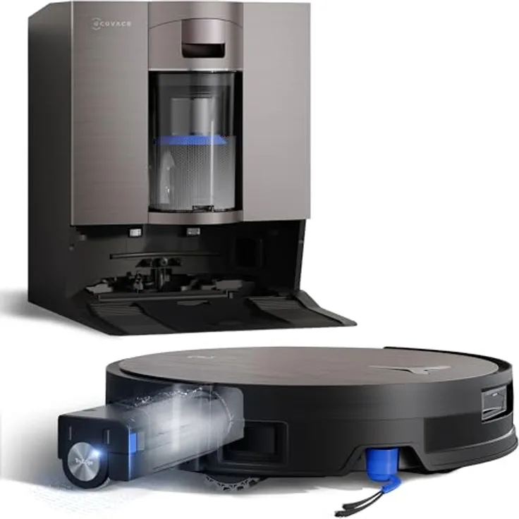 ECOVACS X11 OMNICYCLONE, Saugroboter mit Wischfunktion, 19.500 Pa Saugleistung, ultraschnelles Akkuladen, TruePass Klettersystem, Auto-Entleerung mit PureCyclone 2.0