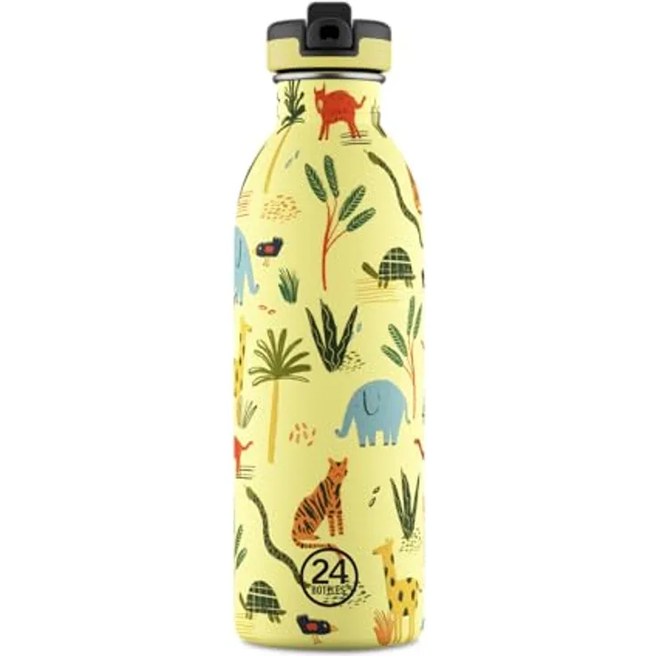 24BOTTLES Kids - Edelstahl Trinkflasche mit Strohhalm, 500 ml, 100 % auslaufsicher, BPA-frei, ultraleicht für Mädchen und Jungen