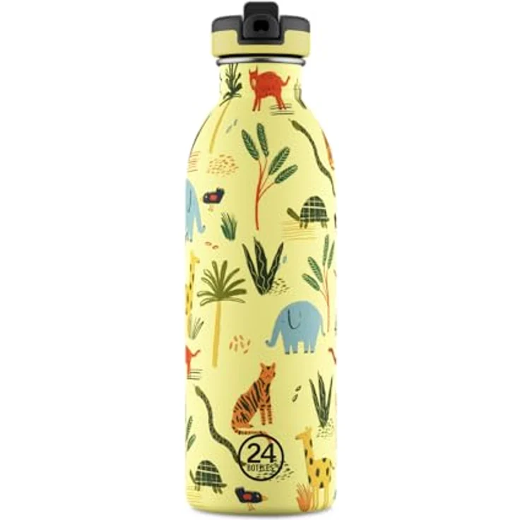 24BOTTLES Kids - Edelstahl Trinkflasche mit Strohhalm, 500 ml, 100 % auslaufsicher, BPA-frei, ultraleicht für Mädchen und Jungen – Bild 1
