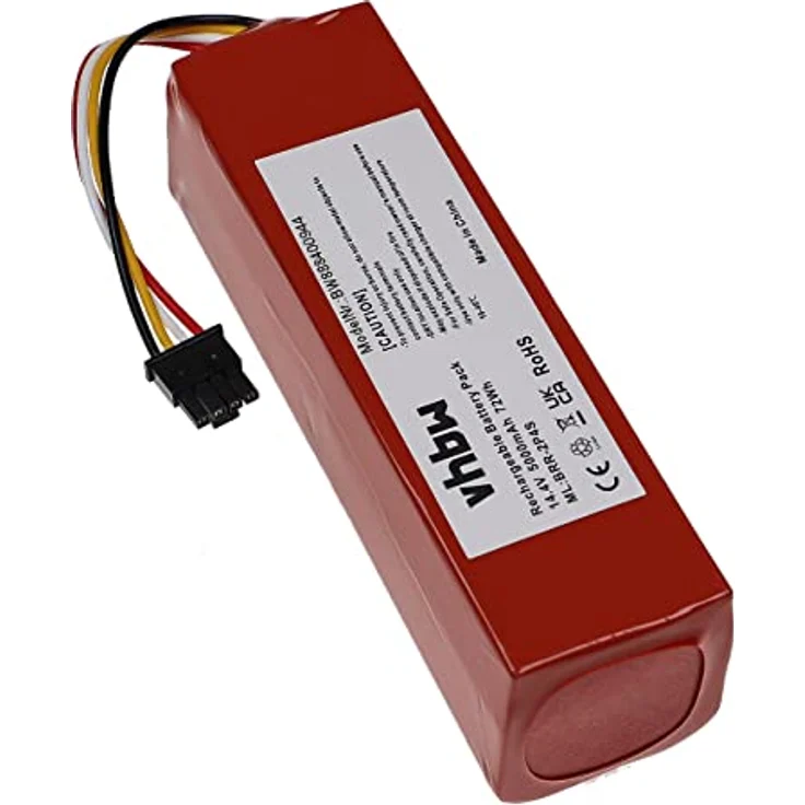 vhbw Akku kompatibel mit Xiaomi Mijia 1S SDJQR03RR, 1C, 1st Gen SDJQR01RR SKV4000CN, 1S, 1T Saugroboter (5000 mAh, 14,4 V, Li-Ion) - Leistungsfähiger Ersatzakku für Ihren Saugroboter – Bild 2