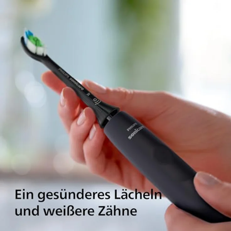 PHILIPS Sonicare 4100 - Elektrische Zahnbürste für Erwachsene mit W2 Optimal White Bürstenkopf in Schwarz, inkl. Reiseetui und USB-Ladegerät – Bild 3