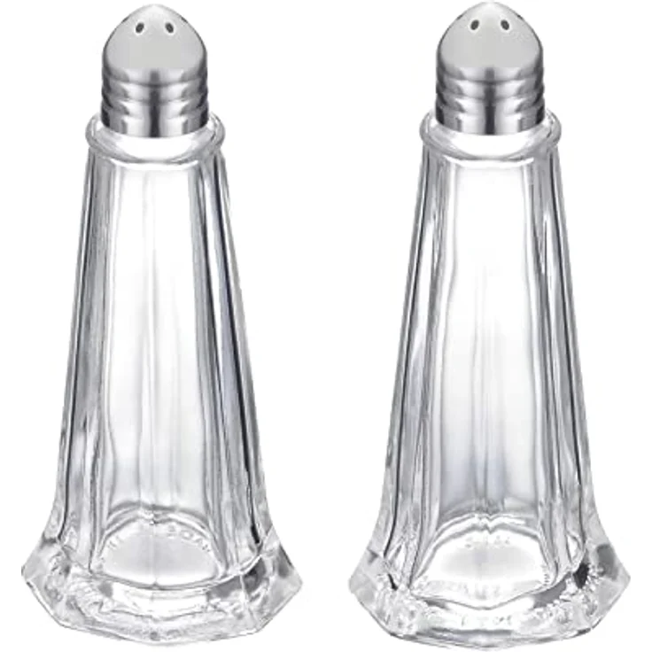Westmark Salz- und Pfefferstreuer-Set, 2-tlg., Fassungsvermögen je 40 ml, Glas-Rostfreier Edelstahl, New York, Transparent-Silber, 65262270 – Bild 2