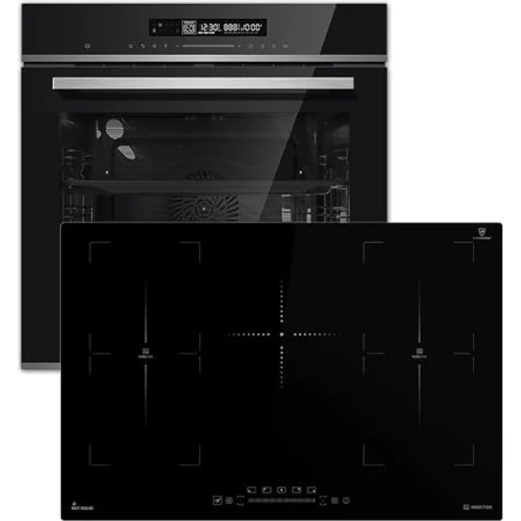 KKT KOLBE Backofen und Induktionskochfeld SET8017IH77FZ, eingebautes Set mit SensorTouch, Katalysereinigung und 11200W Leistung – Bild 1