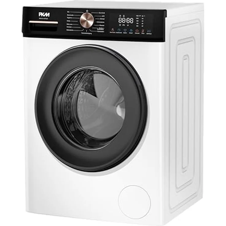 PKM WA10-15TCA Waschvollautomat 1400 UpM, Energieeffizienzklasse A, 10 kg Fassungsvermögen, weiß/schwarz – Bild 4