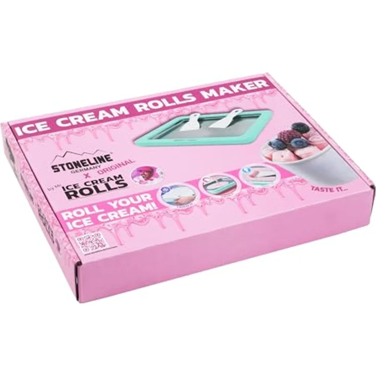 STONELINE Eismaschine by Mr. Ice Cream Rolls Maker Eisplatte für Hausgemachte Eiscreme, Edelstahl Eisplatte, Mint Farbe – Bild 5