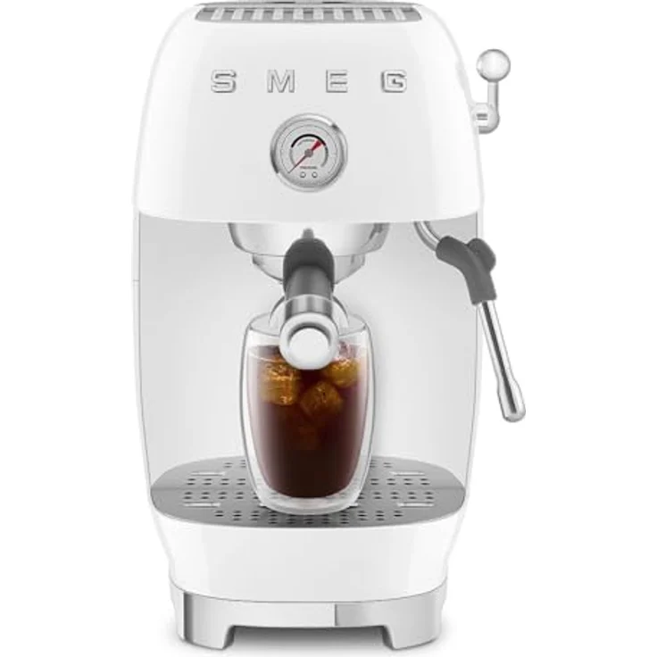 Smeg ECF03WHEU, Premium Siebträgermaschine im 50’s Style, weiß, mit Cold-Brew-Funktion und 15bar Pumpendruck – Bild 5