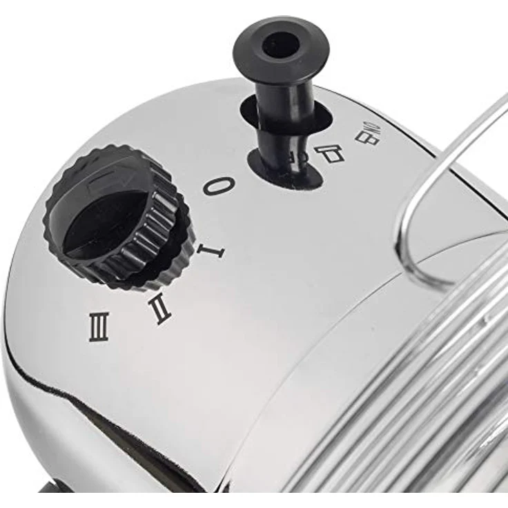 Bestron Mobiler Tischventilator mit Schwenkfunktion im Retro-Design, Höhe: 43 cm, Ø 35 cm, 35 W, Chrom – Bild 3