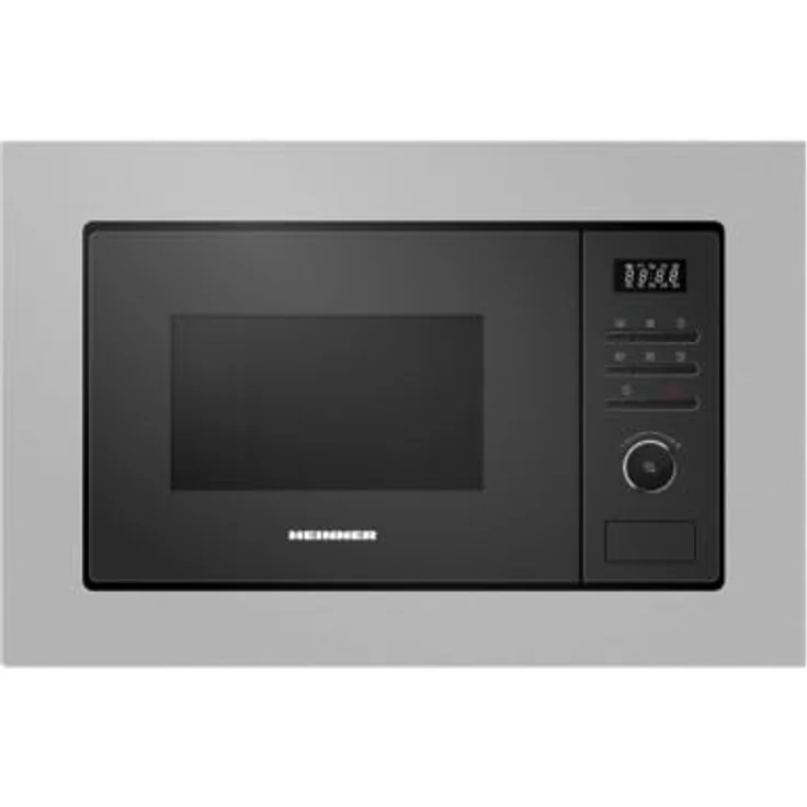 Heinner HMW-MD20BISS Einbau-Mikrowelle, 20L, 800W, Grill mit LED-Display, Silber/Schwarz – Bild 2