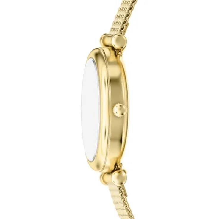 Fossil Carlie Watch, Goldfarbene Damenarmbanduhr mit Quarz-Dreizeigerwerk und Edelstahlarmband, 26 mm Gehäuse, kratzfestes Mineralglas, 50 m Wasserdichtigkeit – Bild 4