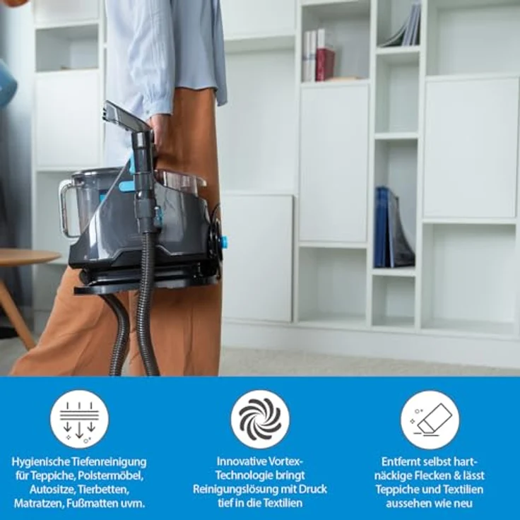 MediaShop Wasch-Sauger Livington SpotBlast, 650 W mit Vortex-Technologie und Doppeltank-System - Preisvergleich – Bild 3