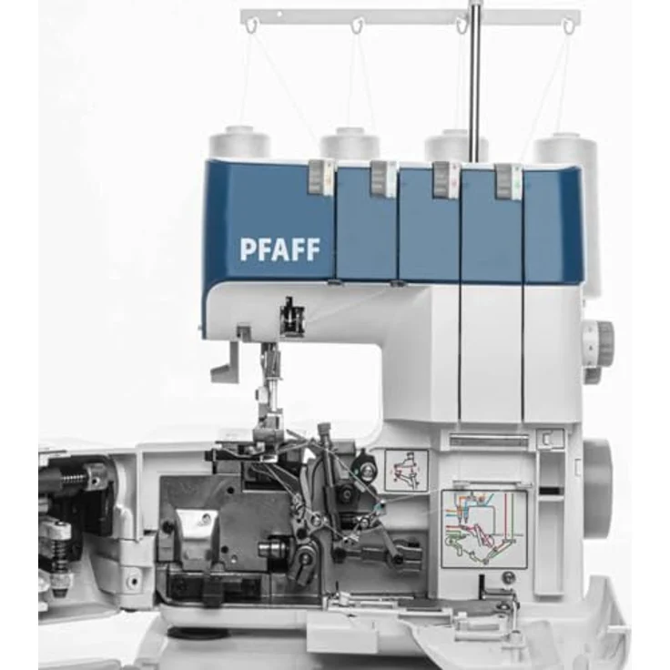PFAFF Overlock-Nähmaschine admire 1000, 4-/3-/2-Fäden, 16 Stiche, Differentialtransport, integrierte Nahtführung – Bild 5