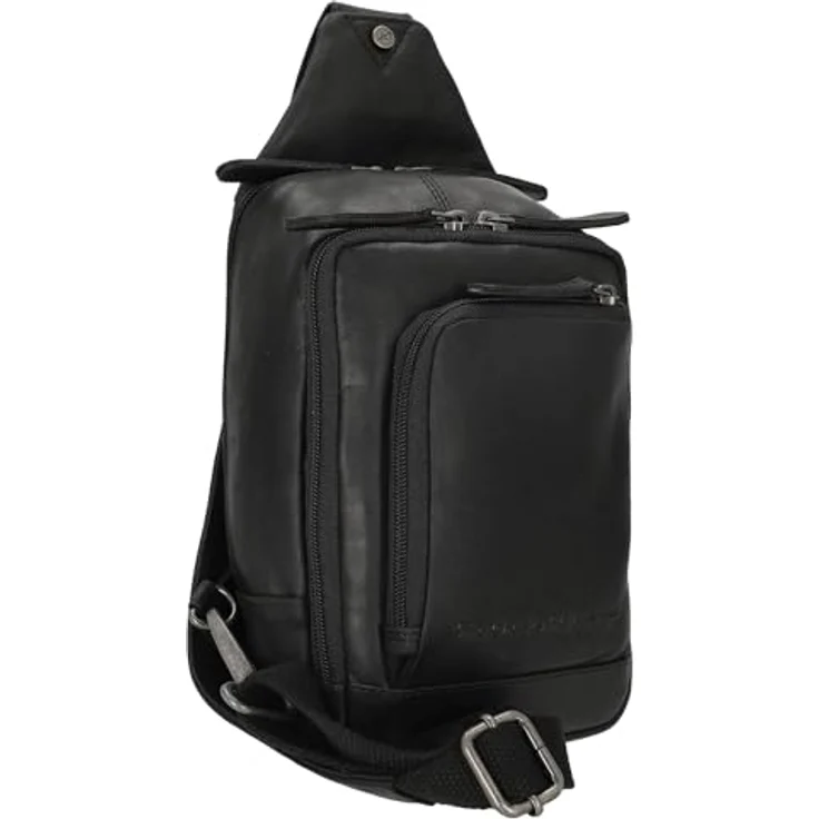 The Chesterfield Brand Riga Crossbodybag, Sling Bag aus 100% Leder, schwarz, mit mehreren Fächern und Zipperverschluss – Bild 5
