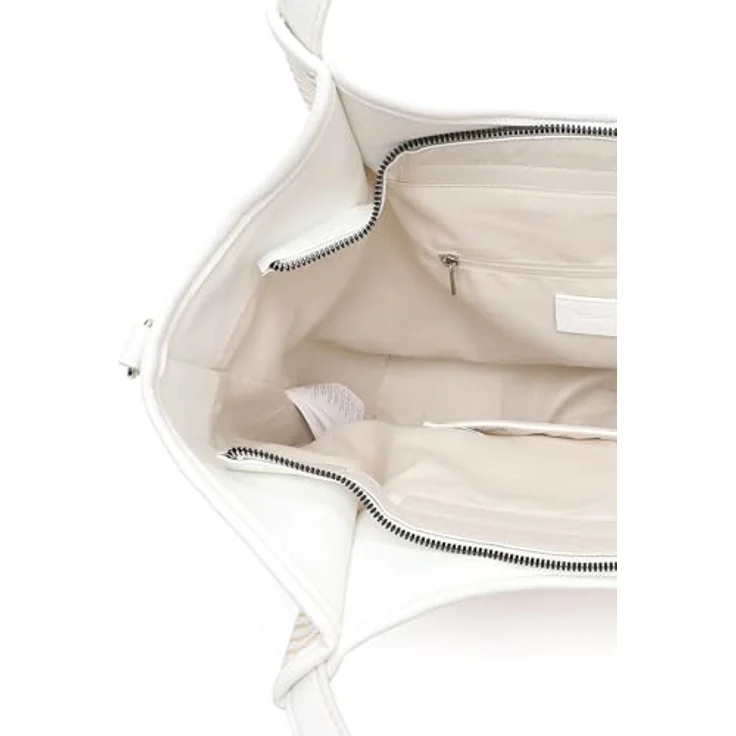 Tamaris Shopper Cityshopper, Weiß/Beige, 45 cm Breite, verstellbarer Schulterriemen, geräumiges Hauptfach mit Zipper – Bild 4