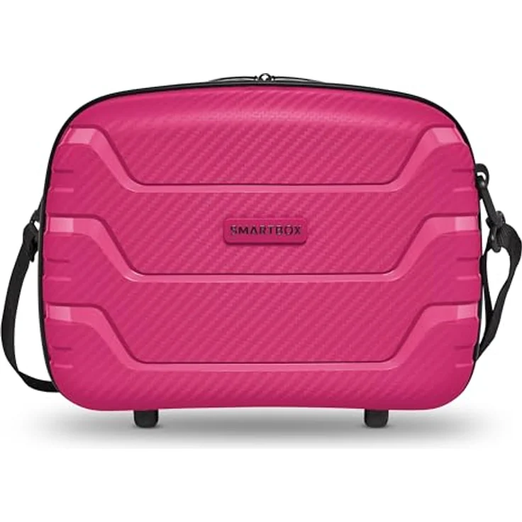 SMARTBOX Hartschalen Handgepäck Kosmetik-Koffer | Stabiles Beauty-Case mit Aufsteckfunktion | 34 x 17 x 27 cm aus leichtem Polypropylen (Edition 01) in Schwarz – Bild 1