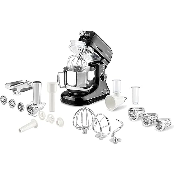 Catler KM8013 Küchenmaschine – 1200-W-Motor, integrierte Waage, 6 Geschwindigkeiten + Pulsfunktion, 5-Liter-Edelstahlschüssel, robustes Metallgehäuse, inklusive Zubehör – Bild 1