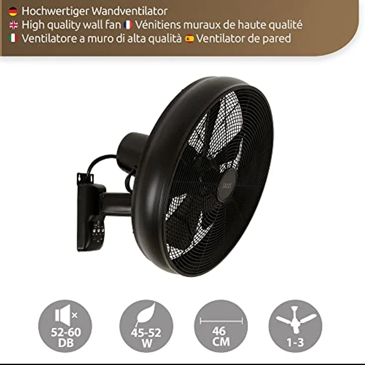 Beacon Wandventilator Breeze Wall mit Fernbedienung Schwarz – Bild 3