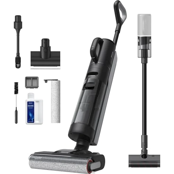 Dreame H12 Dual Nass Trocken Komplett-Staubsauger, 4-in-1 Kabelloser Staubsauger für mehrere Oberflächen, Selbstreinigung in einem Schritt mit Heißlufttrocknung, Reinigung von Kante zu Kante, App – Bild 1