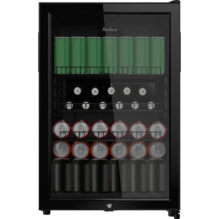 Amica Getränkekühlschrank FK 341 151 S, 84 cm hoch, 55 cm breit, 118 l Kühlvolumen, Energieeffizienzklasse C, LED-Innenbeleuchtung