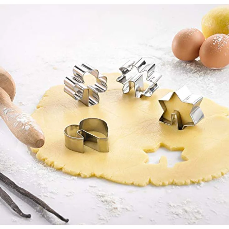 Westmark Ausstechformen-Set für Tassenkekse, 4-tlg, Verschiedene Formen, Länge: 5 cm, Rostfreier Edelstahl, Silber, 31962260 – Bild 7