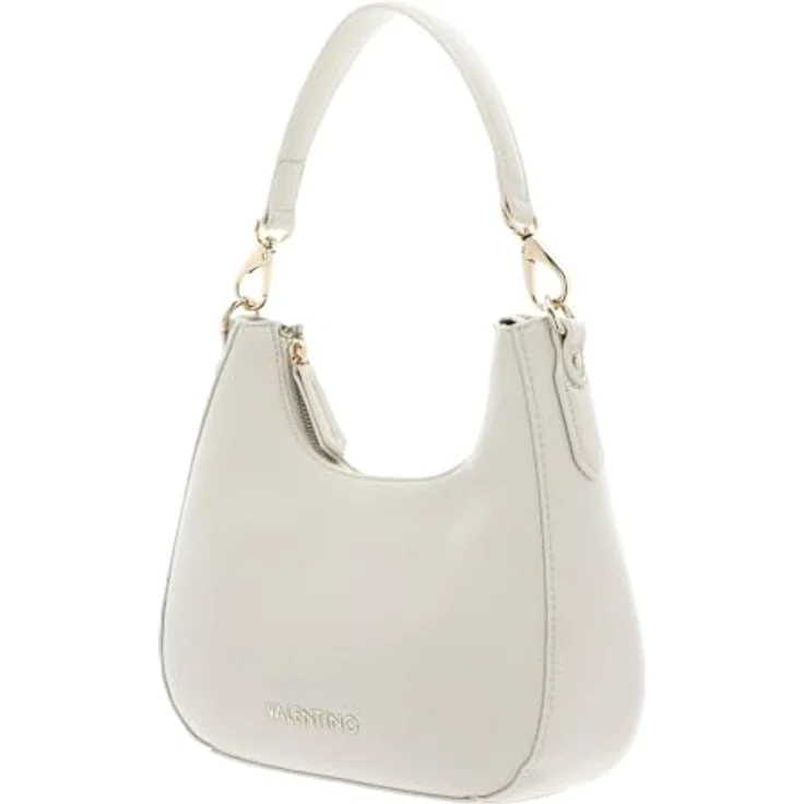 Valentino Brixton Umhängetasche 22 cm, Beige, modische Handtasche aus genarbtem Kunstleder mit klarem Design und hoher Funktionalität – Bild 2